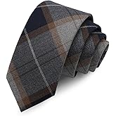 LJBFNN Plaid Ties for Men, 2.36" Mens Skinny Tie Striped Necktie for Office Wedding Party School Formal Casual