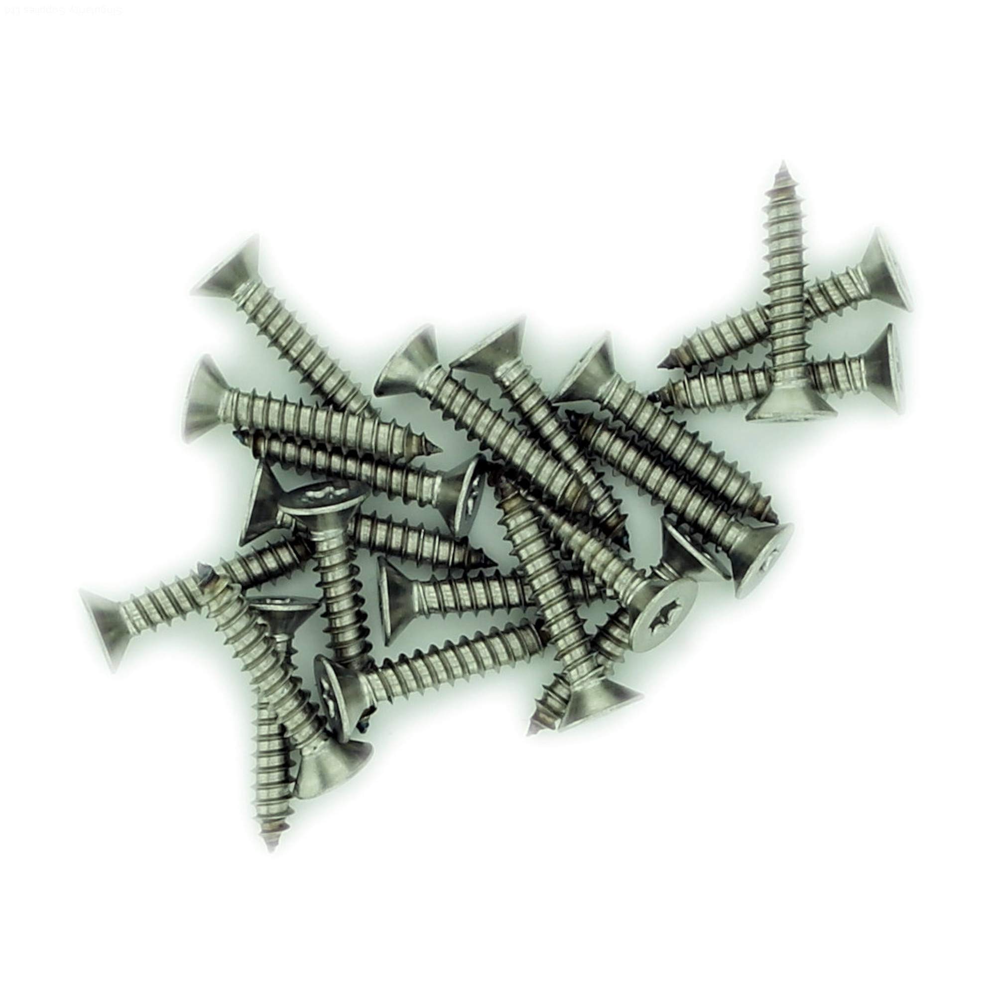 No.10 x 0.75 (4.8mm x 19mm) TX Countersunk Self-Tapping Screw - Stainless Steel (A2) (Pack of 20)