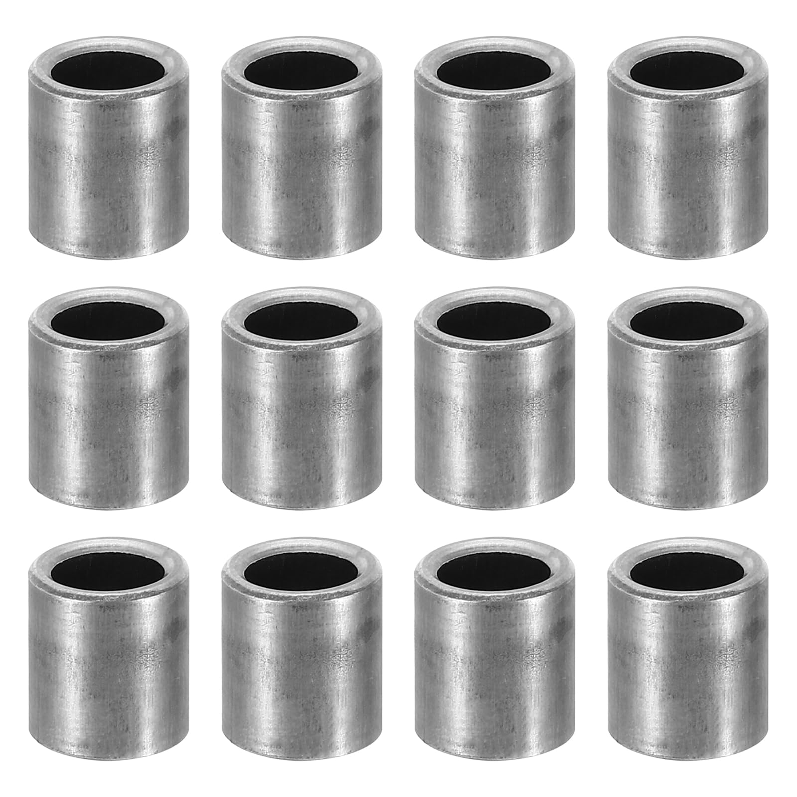PATIKIL M6 Steel Spacers, 24 Pcs Metal Spacers Steel 6mm ID x 9mm OD x 10mm L Carbon Steel Spacer Screw Standoff Round for 1/4in or M6 Screw Bolts