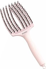 Olivia Garden Fingerbrush Care Iconic Large Pastel Pink Detangling Brush view 1