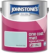 Johnstone's One Coat Matt Emulsion Paint Duck Egg 2.5L Fast Drying