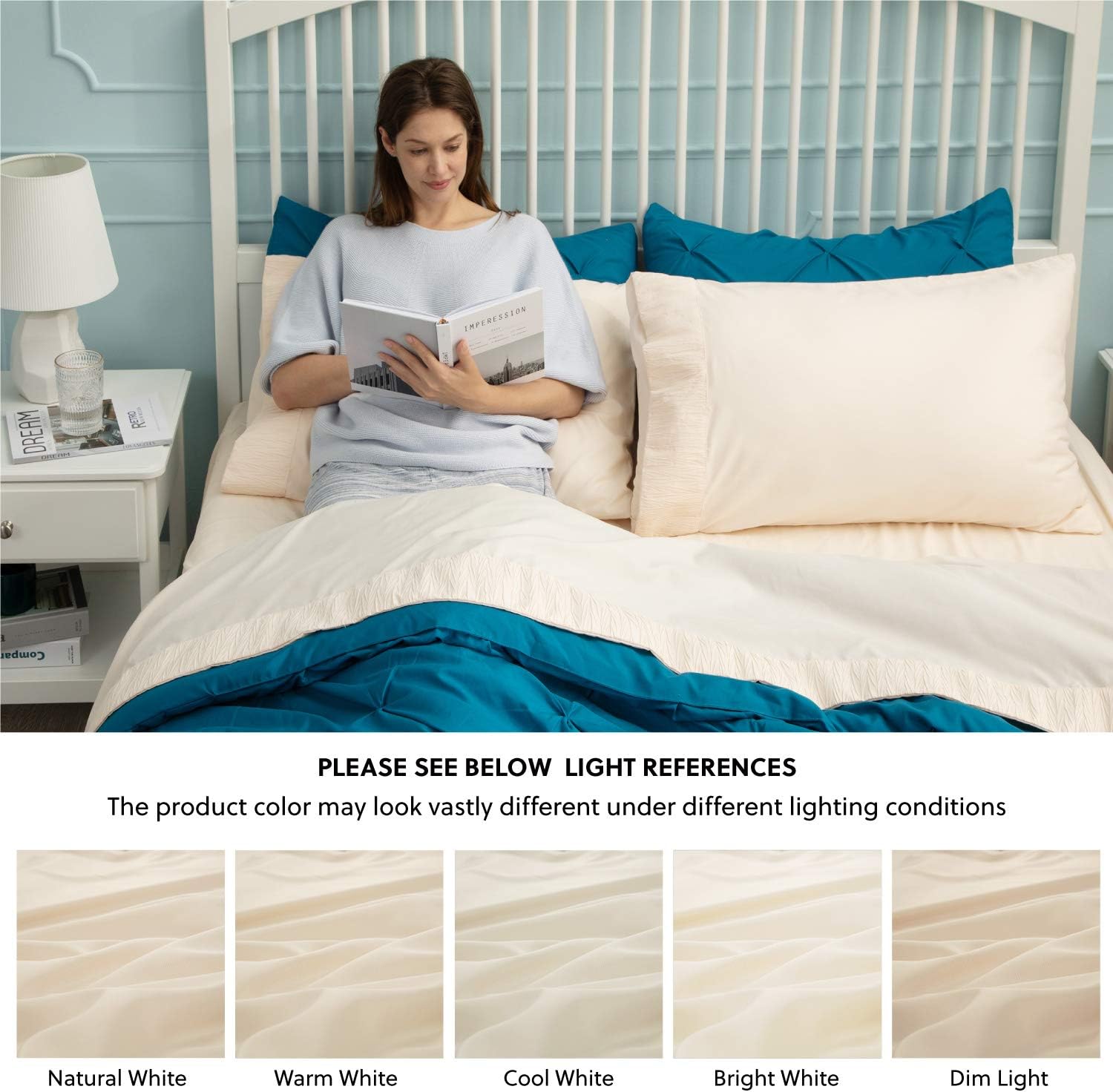 Bedsure Bed Sheet Set - Beige Tan Taupe Cream Ivory Bed Sheets Queen - Soft Brushed Microfiber, Wrinkle Resistant Bedding Set - 1 Fitted Sheet, 1 Flat Sheet, 2 Pillowcases (Queen, Beige): Home & Kitchen