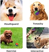 Sricam 3Pcs Squeaky Dog Ball Toys Teeth Cleaning Puppy Chew Interactive Ball view 5