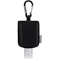 Travel Size Bottle Case, Hand Sanitizer Holder Carrier Bag - Portable Mini Waist Bag for Liquid Storage - Clip On Belt Loop, Backpack and Purse - Includes Empty Flip Cap 2 oz. Reusable Bottle