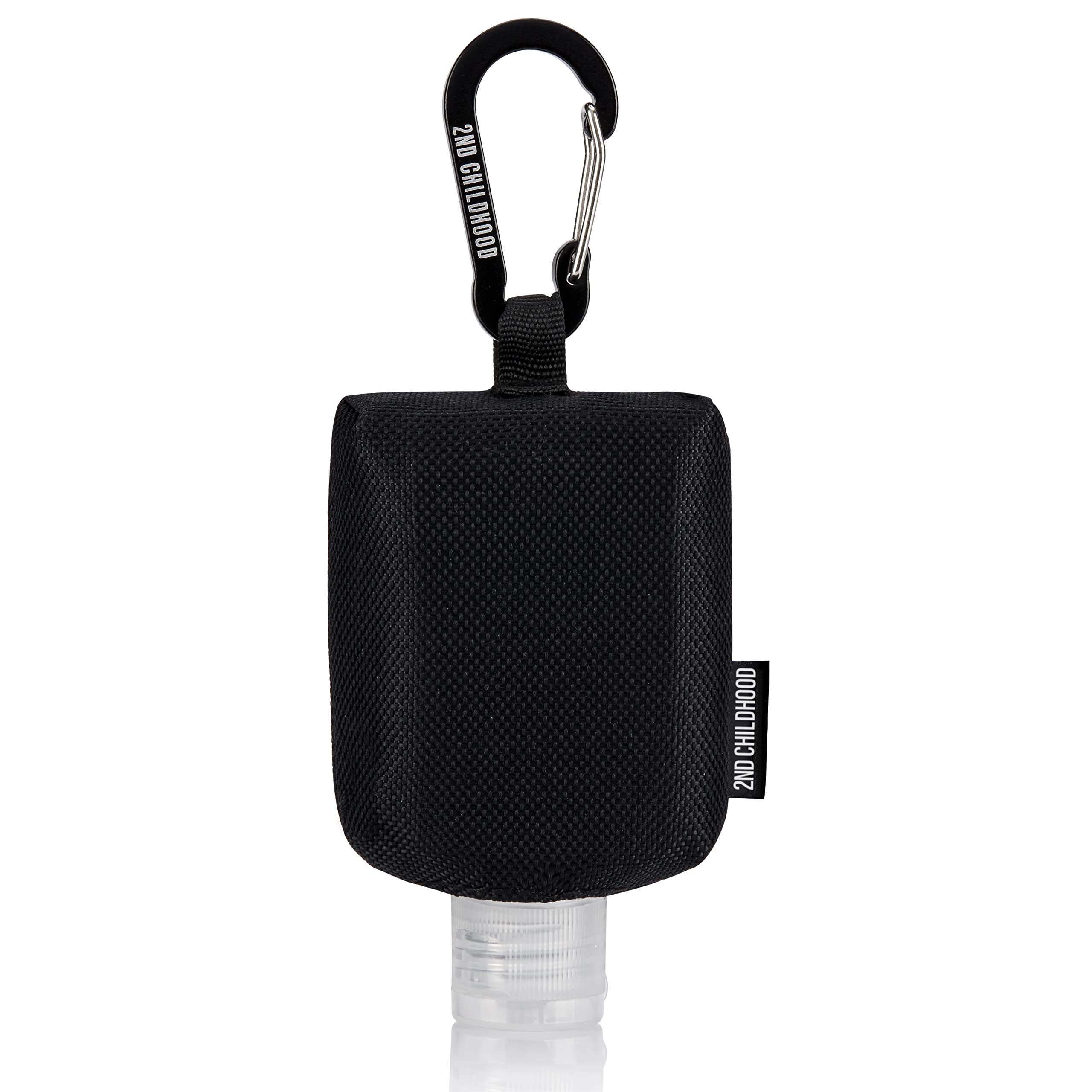 Photo 1 of 2nd Childhood Travel Hand Sanitizer Keychain – Small Refillable 2 oz Bottle with Clip-On Holder – Portable Sanitizer Case for Purse, Backpack, Gym Bag