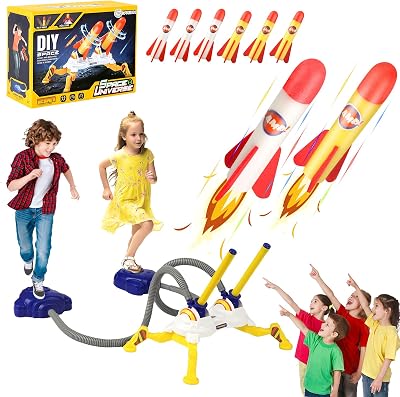 TODARRUN Space Rocket Launcher Toys for Kids Age 3+ Outdoor Game