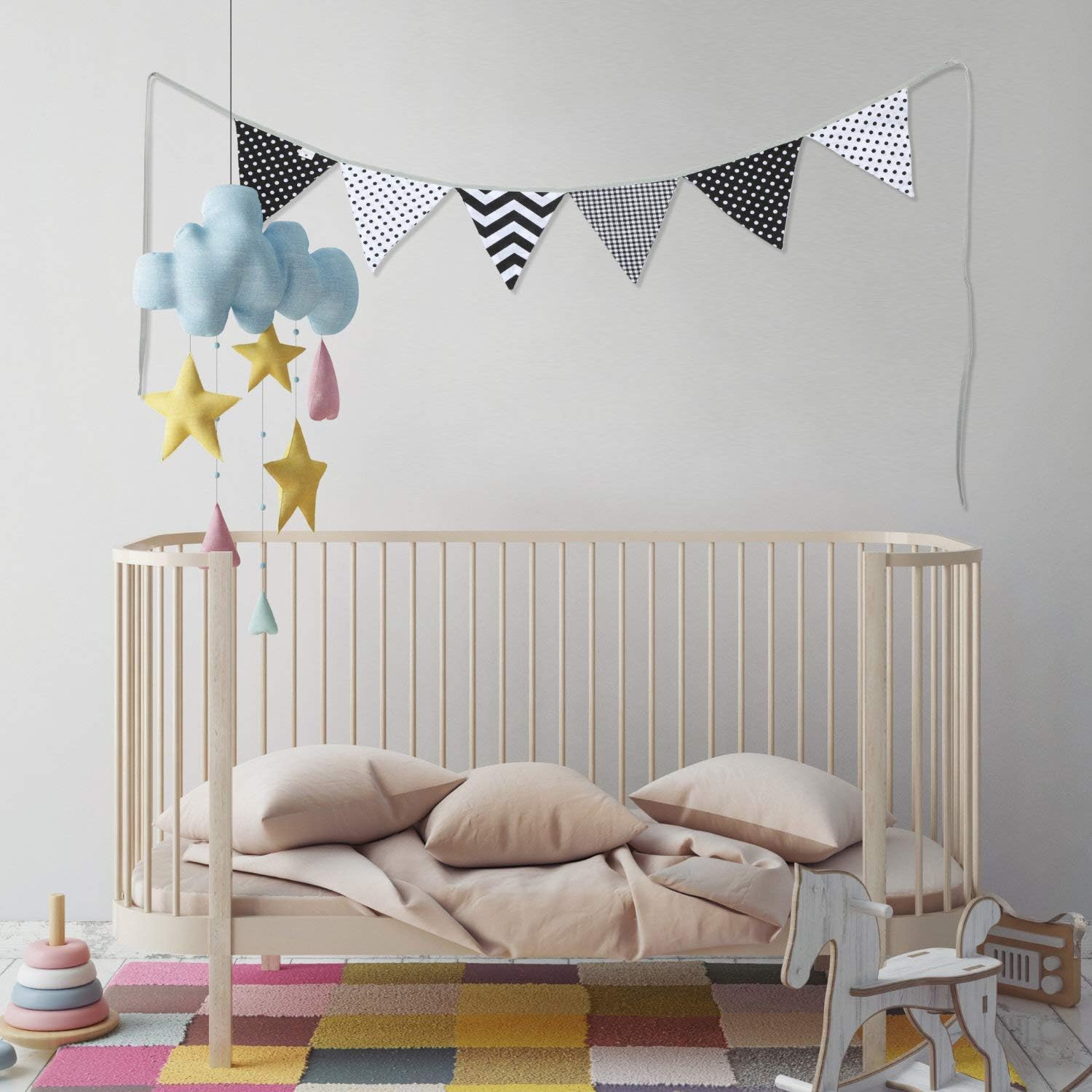 Decoration Chambre Bebe Fille Garcon Banderole Triangle Pastel Gris Premyo Guirlande De Fanions En Tissu Decorations Et Accessoires De Fete Pour Enfants Cuisine Maison Yourcup Yourdesign Com
