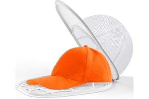 Eiito Hat Washer for Washing Machine,Hat Cleaner for Baseball Caps with Frame Cage and Mesh (1Pack white with mesh)