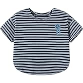 Seuyae Toddler Little Boys Striped Tshirt Short Sleeve Crewneck Cotton Tees Summer 12M-6Y