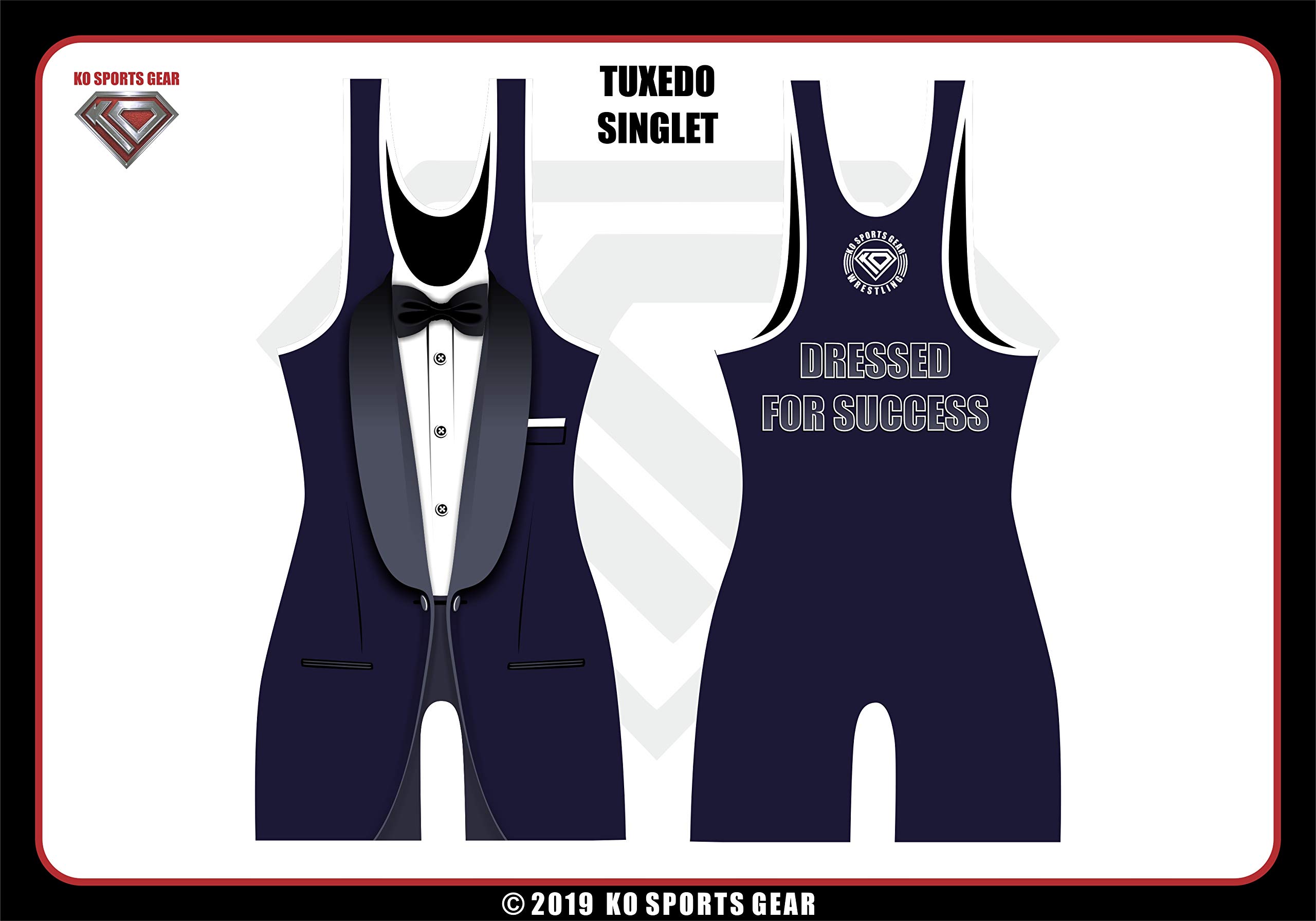 Wrestling Singlet Tuxedo