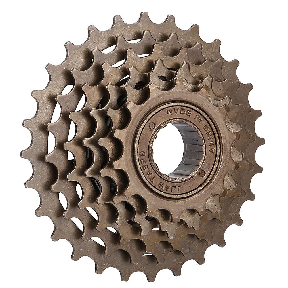 Demeras Mountain Bike Flywheel Bicycle Freewheel Cassette Sprocket 6 Speed 14T-28T Mountain Bike Replacement Accessory