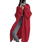 GUTPOINT Womens Long Cardigan Sweaters Open Front Oversized Duster with Pocket for Women 2025 Fall Winter Knit Design Coats