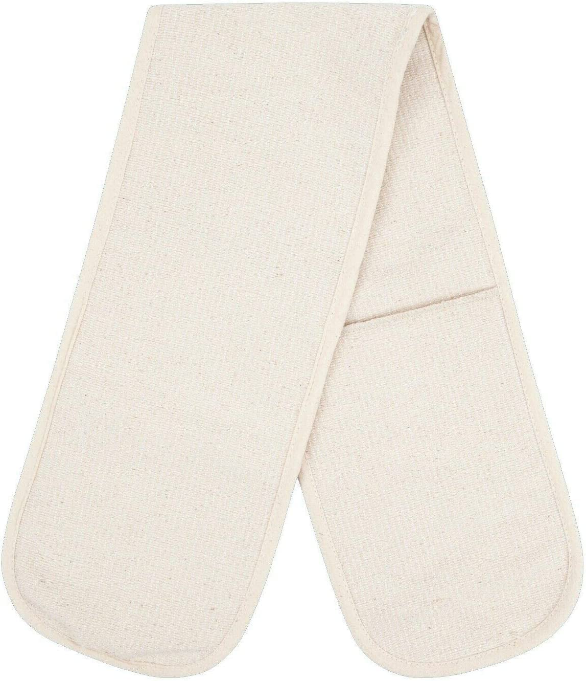 100% Cotton Oven Glove Double Sided Plain Home Kitchen Restaurant Catering Pot Holder Heat Resistant Mitt 3 Sizes by Molly Malou® (76 x 17 cm)