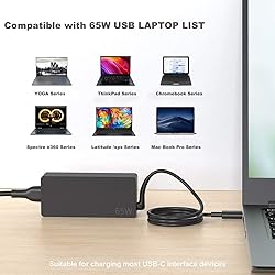 DECSZDY Replacement for 65W Lenovo Laptop Charger