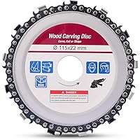 SHININGEYES 4 1/2 inch Wood Carving Disc Cut Chain Grinder Disc Chainsaw Grinding Wheel Chain Blade Circular Plate 7/8" Arbor