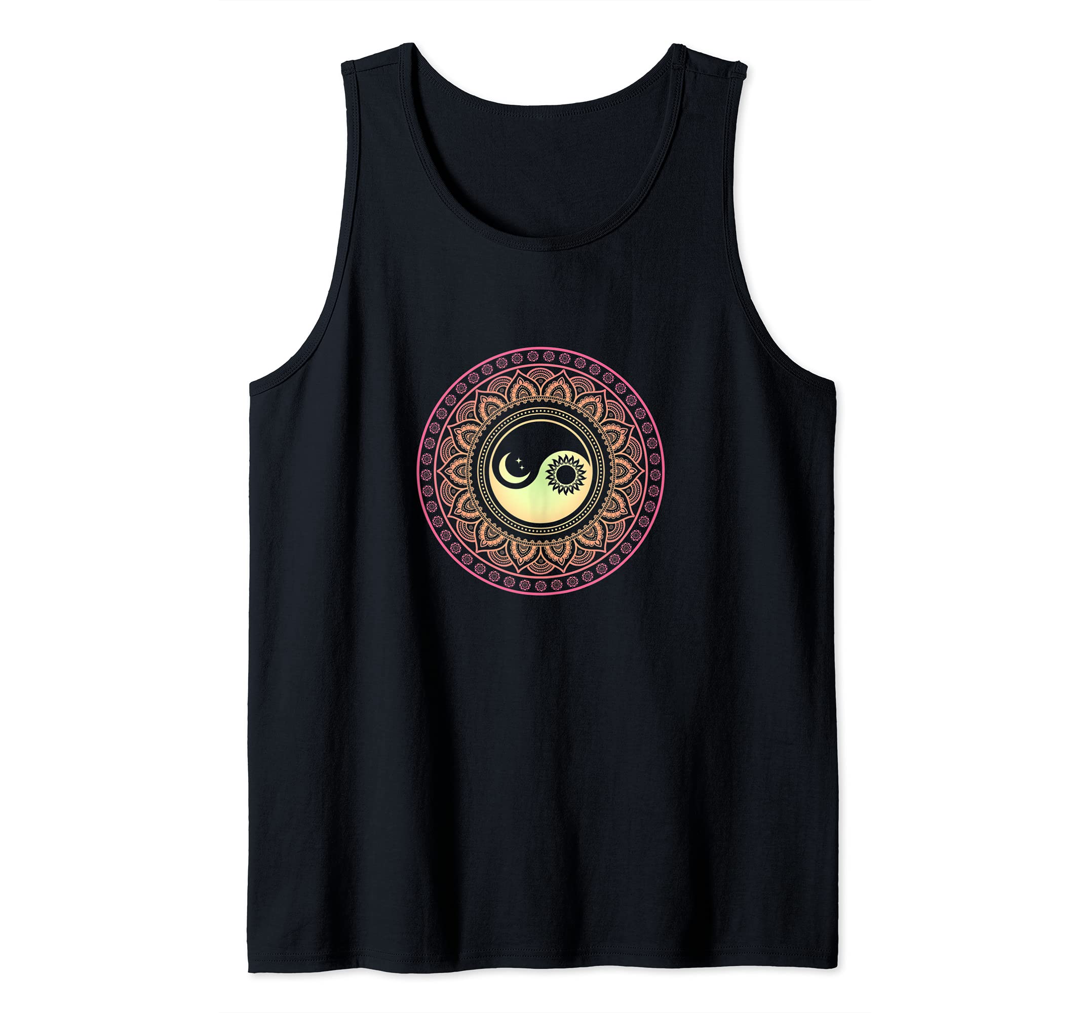 Mandala Moon and Sun Yin Yang Tank Top