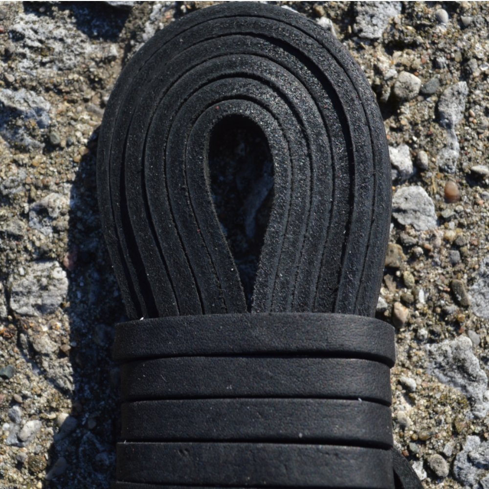 TOFL Leather Straps | 2 Pieces | 72 Inches Long | 1/4 Inch Wide | 1/8 Inch Thick | Baseball and Softball Mitt and Glove Lace, Jewelry, Hanging Pictures, Shelves, Decorating Furniture | Black