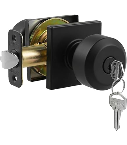 Haidms Black Interior Door Knobs, Zinc-Alloy Heavy Duty Round Matte