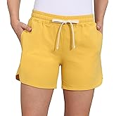 HOW'ON Women's Casual Shorts Soft Comfy Elastic Waisted Drawstring Pockets Summer Shorts
