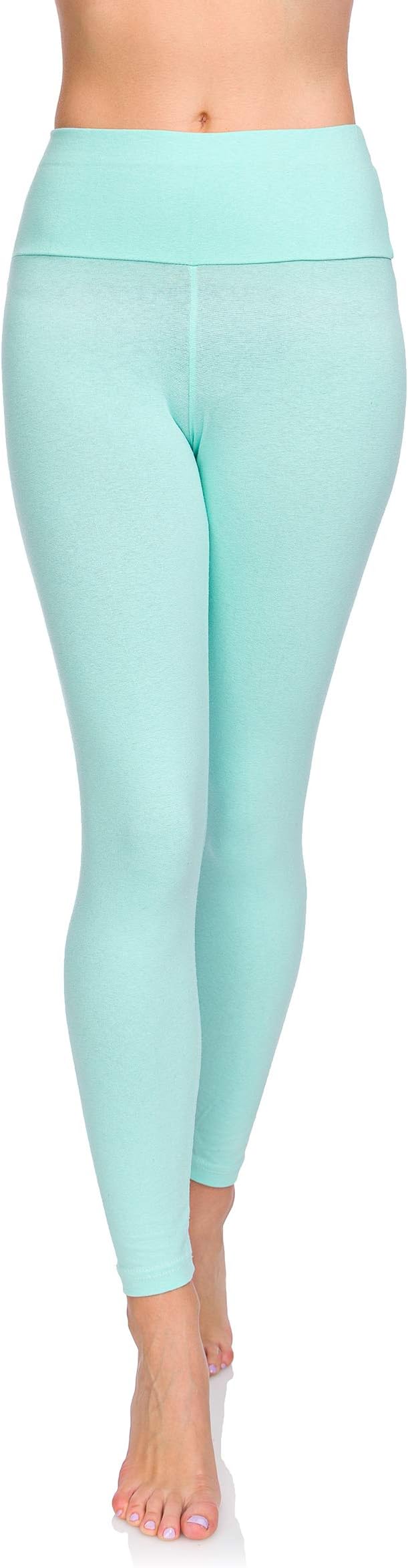 SOFTSAIL High Waisted Womens Leggings Tummy Control Soft Cotton Pants LWP