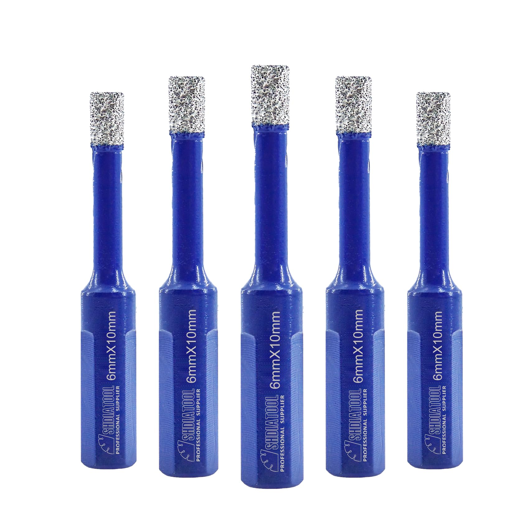 SHDIATOOL Diamond Drill Core Bits 5PC 6mm Triangle Shank Hole Saw for Porcelain Tile Marble Ceramic Granite — image 1