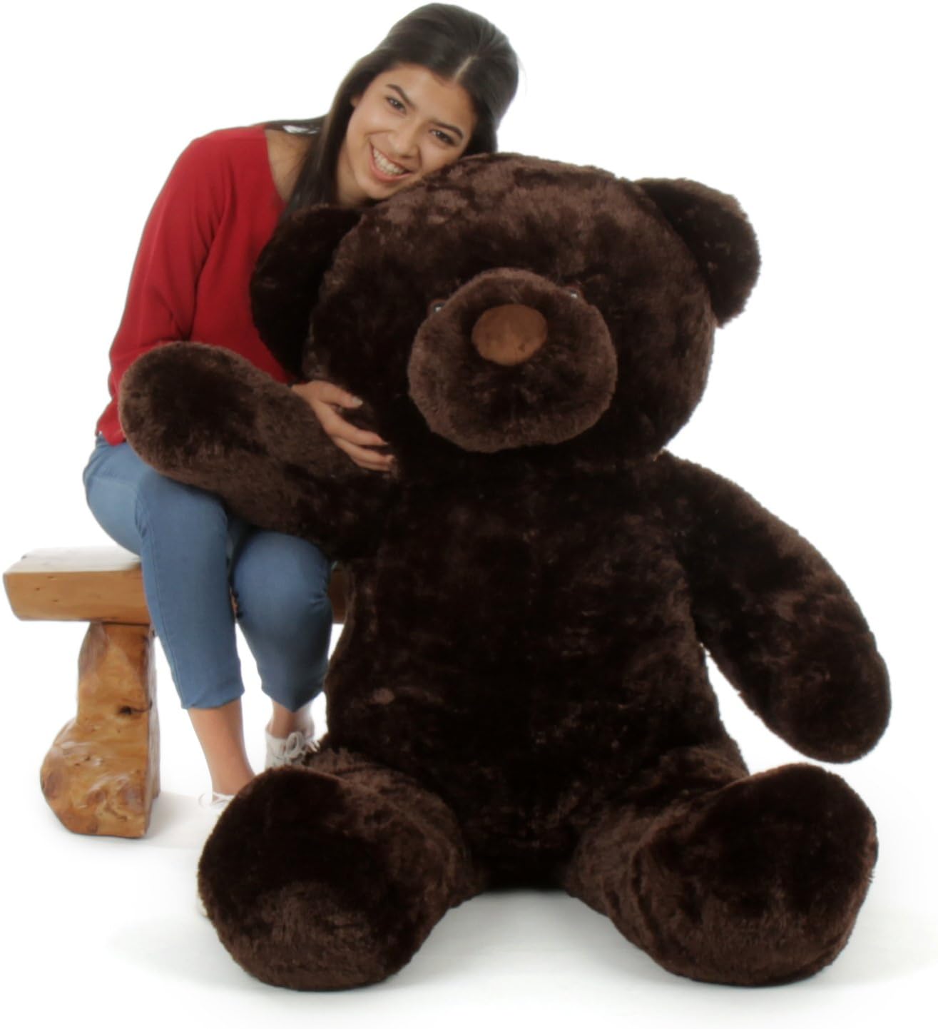 Giant Teddy Original Bear Brand - Biggest Selection of Life Size Stuffed Teddy Bears (Chocolate Brown, 4 Foot)