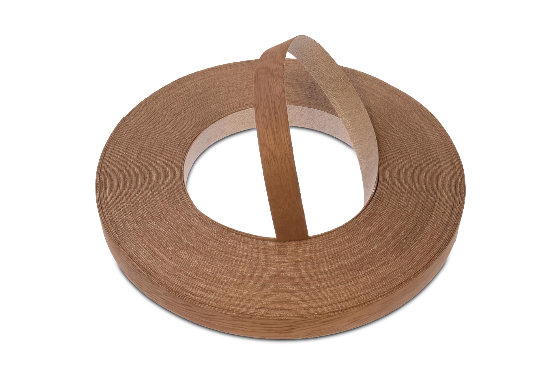 WoodPress® 22mm Real Mahogany Wood Pre-Glued Veneer Edging Tape – 50m Trade Roll – Iron-On Wood Application