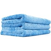 The Rag Company Eagle Edgeless 500 Detailing Towel, 16x24 in, 3-Pack | Paint-Safe &amp; Scratch-Free, Super Plush, Blue, Circular Knit, 70/30 Blend Korean Microfiber, 500 GSM, Edgeless and Tagless