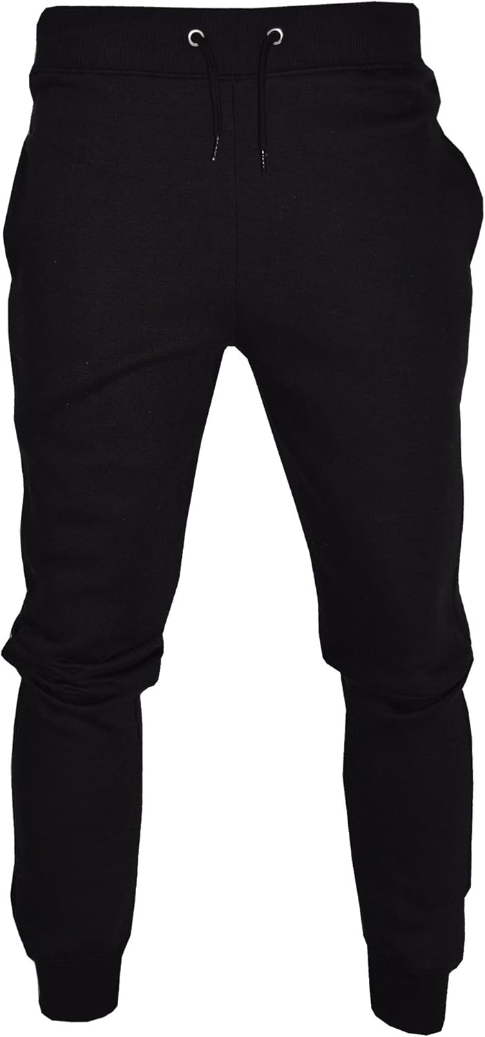 Mens Slim Fit Tracksuit Bottoms Skinny Jogging Joggers Sweat Pants