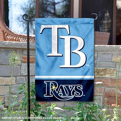 Amazon Com Wincraft Tampa Bay Rays Double Sided Garden Flag
