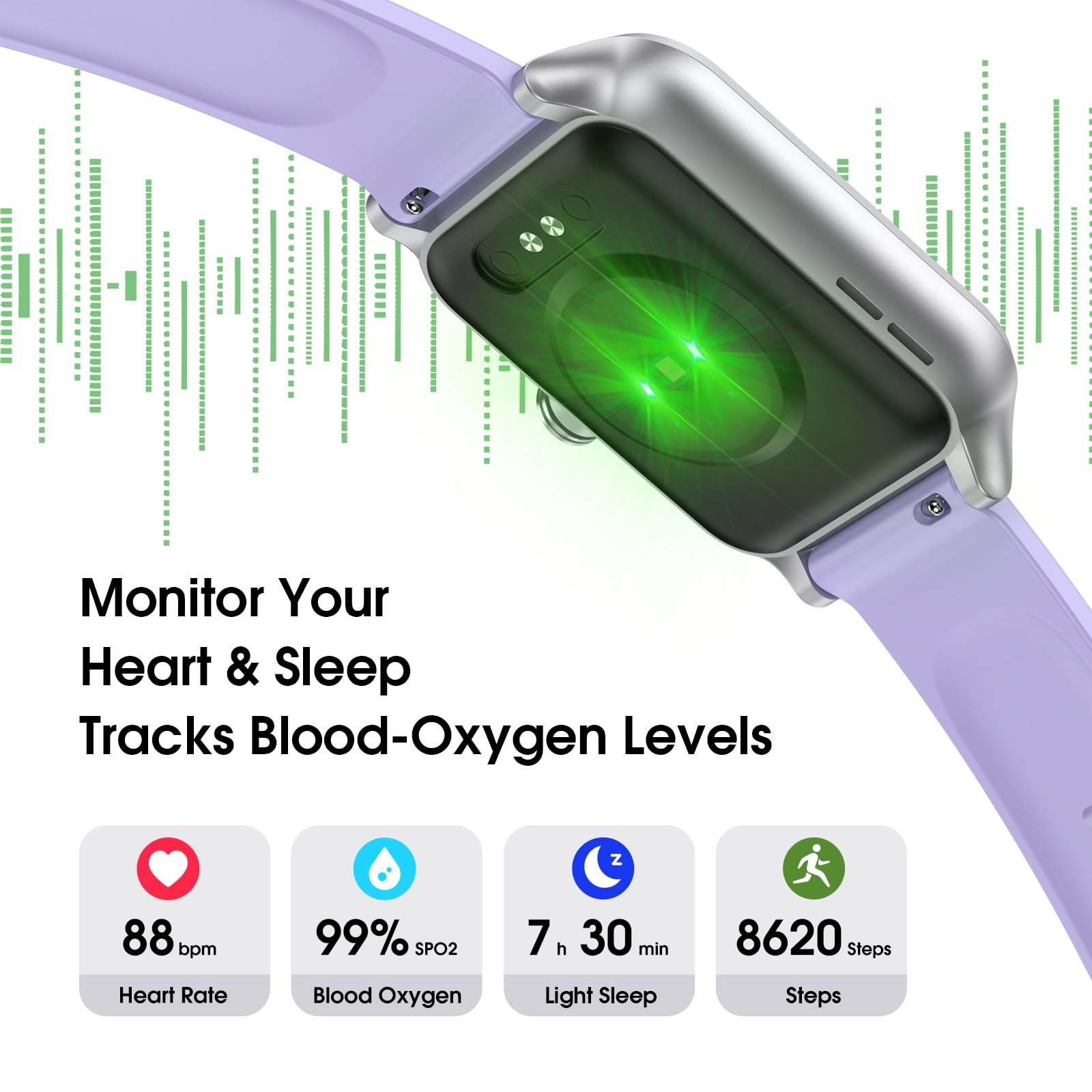 LIVIKEY Smart Watch (Answer/Make Call) for Women Men, Fitness Tracker with Heart Rate, Blood Oxygen, Sleep Tracker, IP68 Waterproof Fitness Watch Step Calorie Counter Pedometer Compatible iPhone & Android