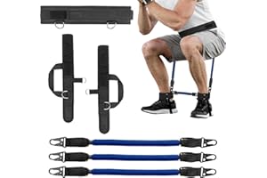 AGORIZEO Vertical Jump Trainer Equipment Leg Bounce Trainer Device Speed and Agility Resistance Bands with Ankle Straps & Belt Leg Extension Machine for Boxing Basketball Football Tennis Fencing Training