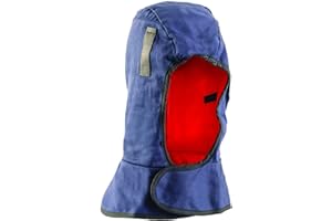 OccuNomix Navy Blue 100% Cotton Twill Outer Shell Hot Rods 2 Layer Premium Shoulder Length Winter Liner with Red Fleece Linin