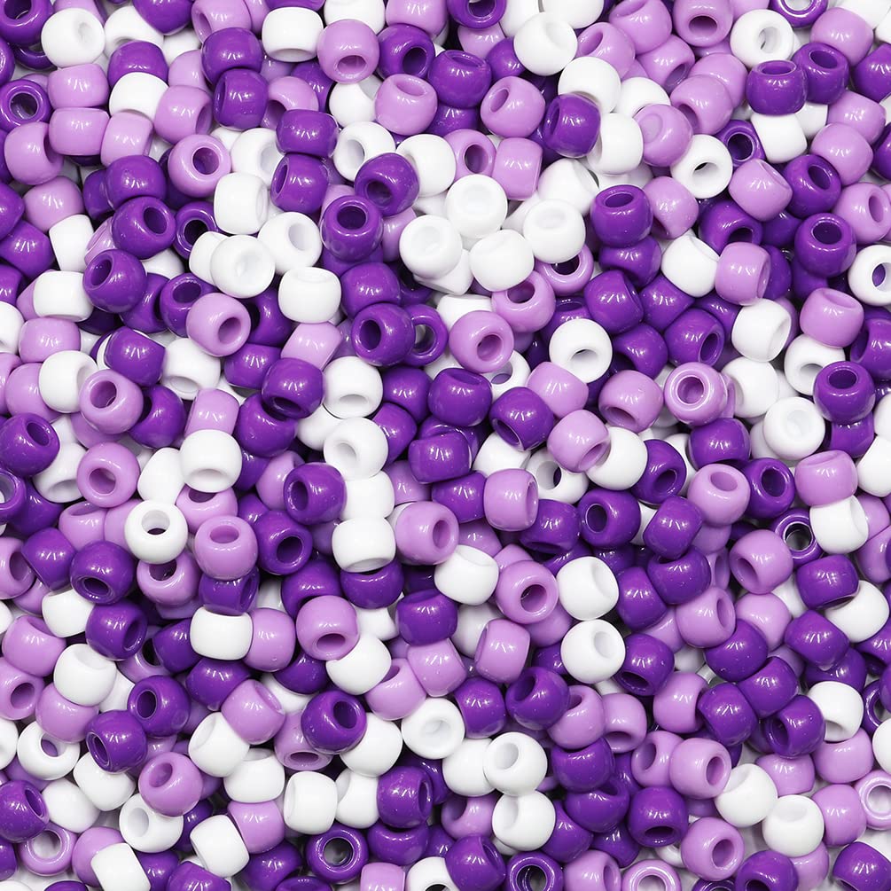 Tibaoffy Crafts Purple Mix Beads 6x9mm,Pony Beads Total About 1000pcs — image 1
