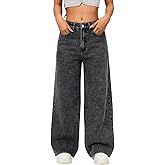 OYICAI Women's Wide Leg Baggy Jeans Trendy 2026 Denim Pants Vintage Hip Hop Loose Fit Long Trousers Streetwear