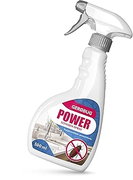 Gerobug Power Schaben-Spray 500 ml zur Schaben-Bekämpfung + E-Book + Support vom Experten