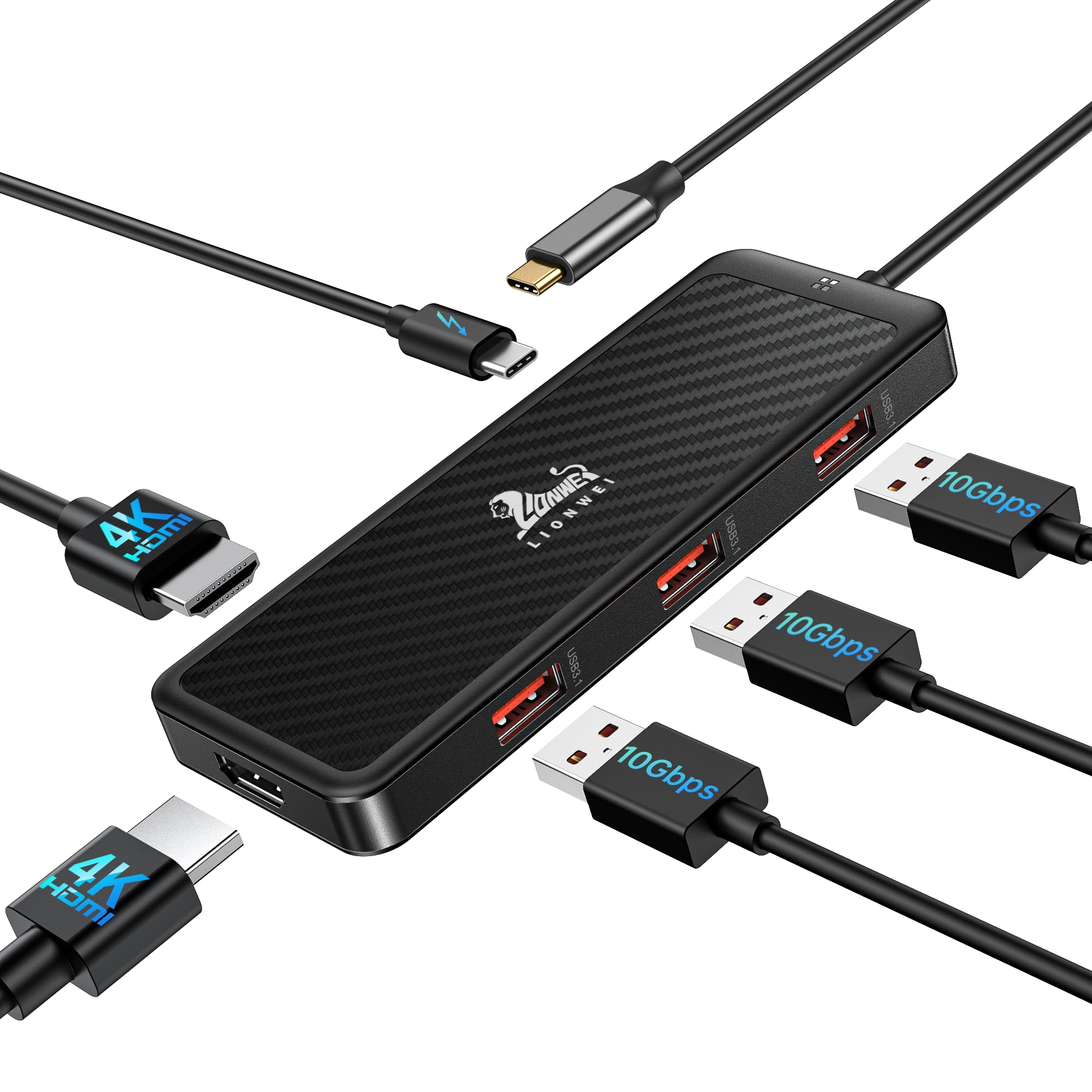LIONWEI USB C Docking Station Dual Monitor HDMI
