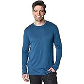 Merino Wool Base Layer Mens - 100% Merino Wool Shirts for Men Thermal Underwear Long Sleeve T-Shirt for Hiking Hunting
