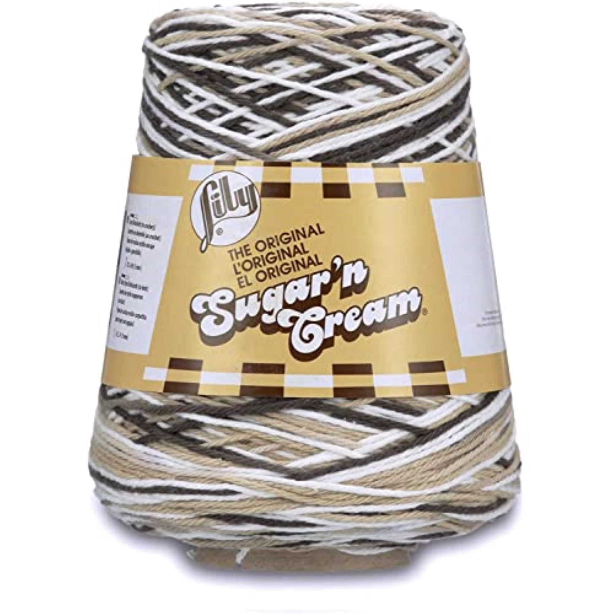 Lily Sugar N Cream Cones Chocolate Ombre Yarn - 1 Pack of 14oz/400g - Cotton - #4 Medium - 706 Yards - Knitting/Crochet — image 1