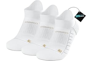 Rahhint 3 Pairs Compression Running Socks Cushioned Ankle Socks Anti-Blister Moisture Wicking No Show Men Women Socks