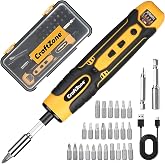 CRAFTZONE Rechargeable Cordless Electric Screwdriver, 28‑Piece Bit Set | 5‑Level Adjustable Torque, Manual‑Electric Dual‑Mode, Built‑In Led Lamp, Wear‑Resistant CR‑V Bits, Magnetic Bit Holder
