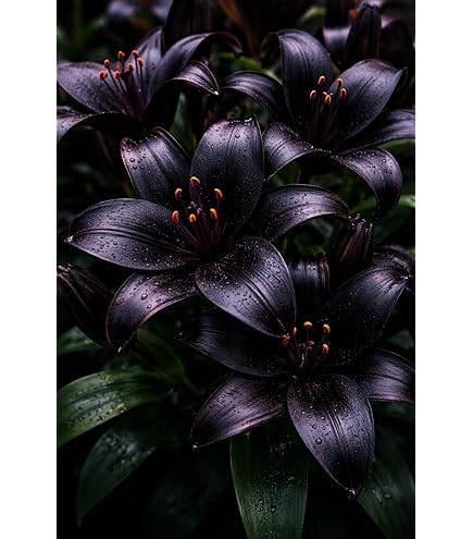 Amazon.com : Black Flowering Night Rider Lily Bulb : Patio, Lawn