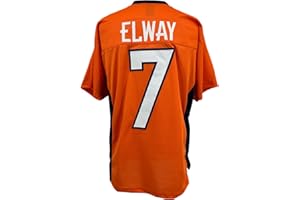 TIMELESS AUTHENTIC John Elway Jersey Orange Denver | Unisex Adult Sizes S-5XL Unsigned Custom Sewn Stitched