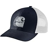 Carhartt Mens Canvas Mesh-Back Logo Embroidered Cap