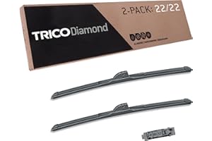 TRICO Diamond 22" + 22" Premium Automotive Replacement Windshield Wiper Blades (Set of 2), Passenger and Driver Side All-Weather Beam Wiper Blades for Select Vehicle Models