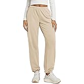 ODODOS Women's Brushed Fleece Jogger Sweatpants – Cozy Warm Adjustable High-Rise Relaxed Lounge Pants with Pockets