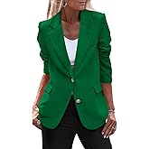 PRETTYGARDEN Women's Spring Fall Business Casual Blazers Long Sleeve Notch Lapel Trendy Work Office Blazer Jackets Outerwear