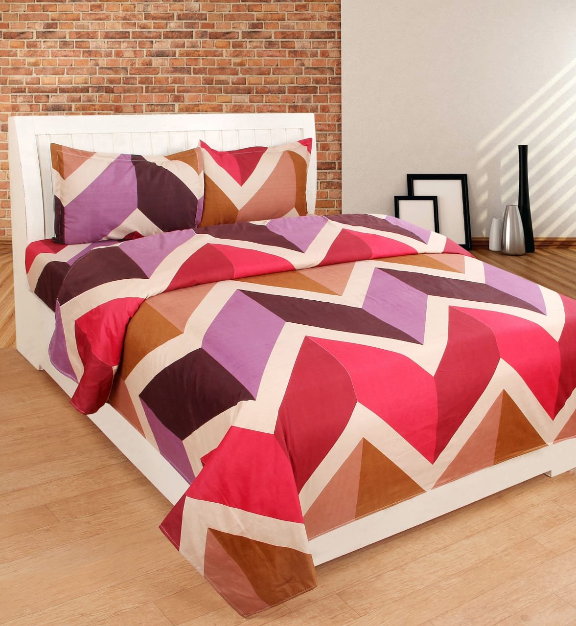 Ab Home Decor 160 Tc Cotton Queen Size Bed Sheet Double With 2