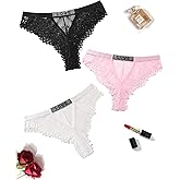 Avidlove Women Sexy Panties Lace Cheeky Panty Rhinestone Bikini Underwear 1-4 Pack