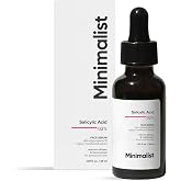 Minimalist Salicylic Acid 2% Serum For Blackheads, Whiteheads &amp; Open Pores | Reduces Excess Oil &amp; Bumpy Texture | BHA Liquid Exfoliant for Oily &amp; Acne Prone Skin | For Women &amp; Men | 1 Fl Oz/30ml